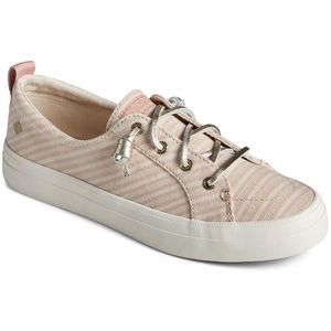Sperry Womens Crest Vibe Pink Slip On Canvas Casual and Fashion Sneakers Used